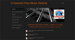 Desktop Screenshot of crowsnestpassmusicfestival.com