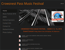 Tablet Screenshot of crowsnestpassmusicfestival.com